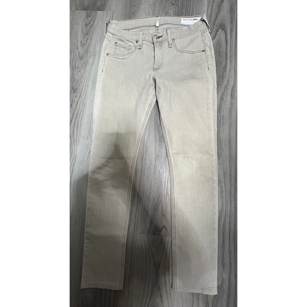 Rag Bone Jean Women Beige Skinny Jeans Size 28